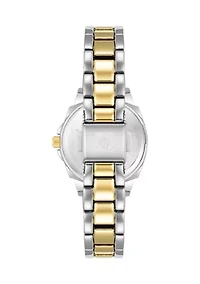 Women's Two Tone Metal Link Braelet Watch - 28 Millimeter