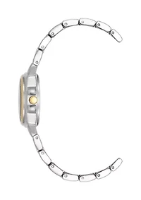 Women's Two Tone Metal Link Braelet Watch - 28 Millimeter