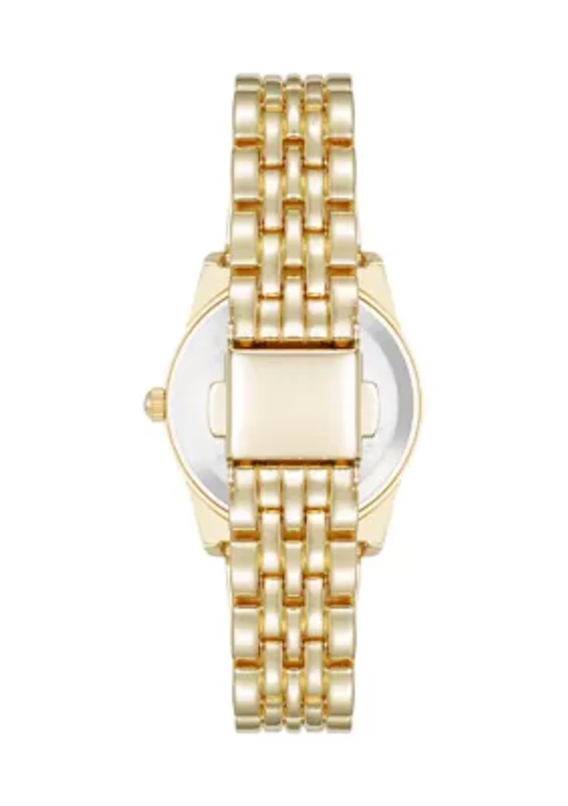 Quartz Casual Coin Edge Alloy Metal Watch