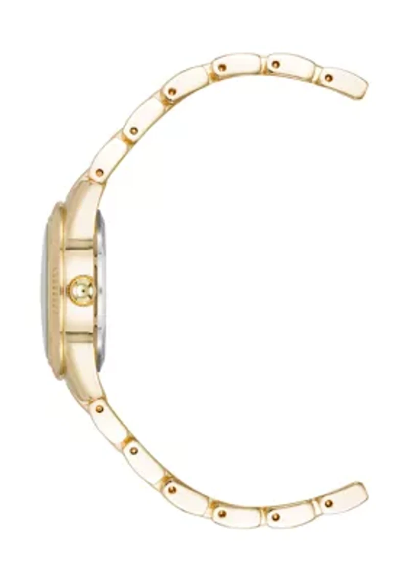 Quartz Casual Coin Edge Alloy Metal Watch