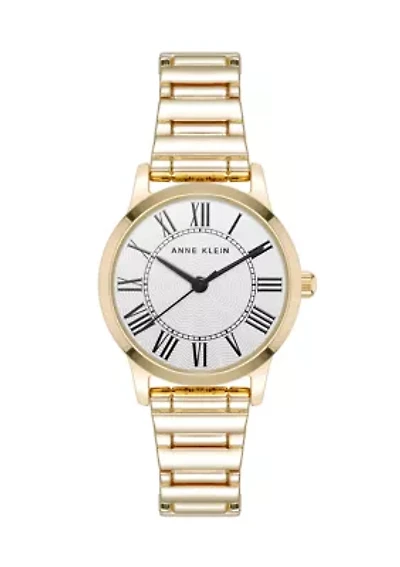 Quartz Signature Round Roman Numeral Alloy Metal Watch