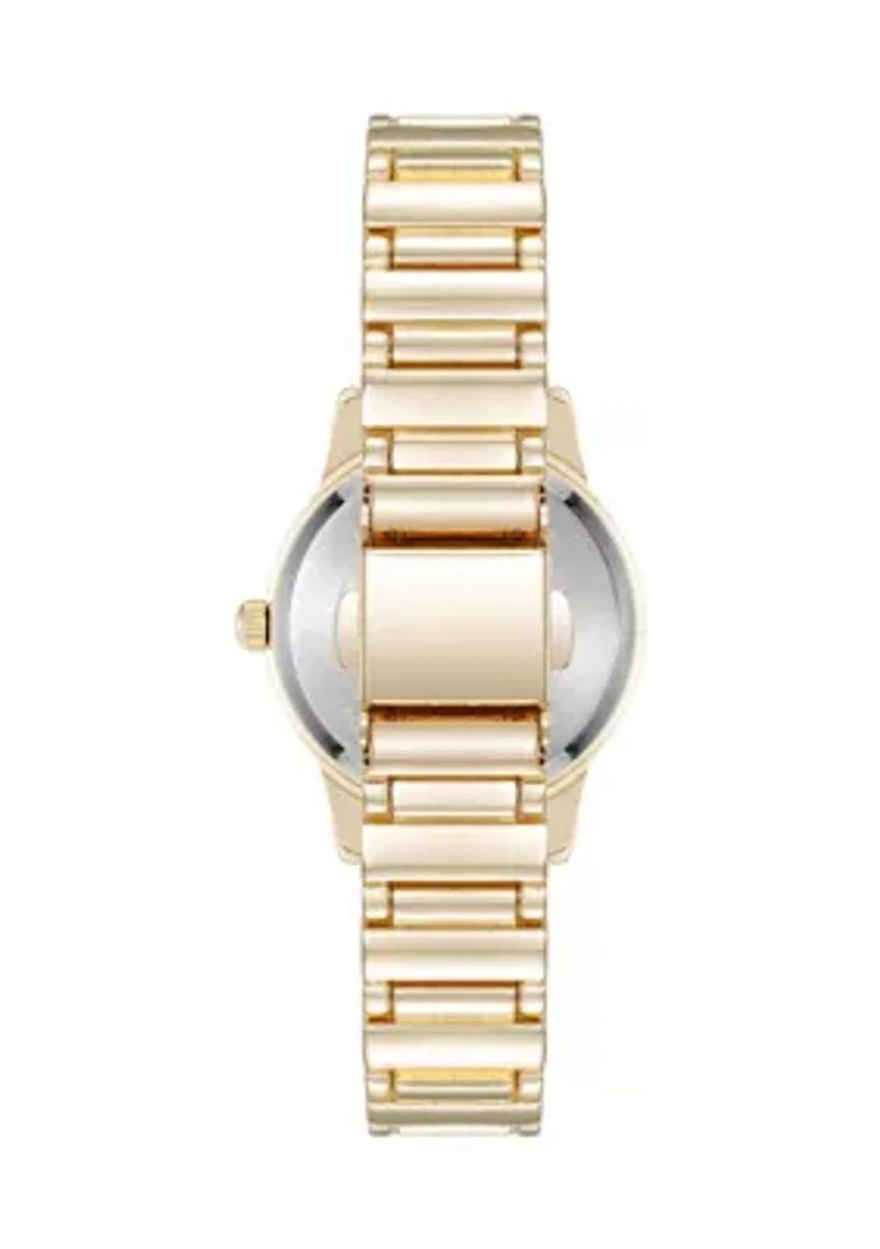Quartz Signature Round Roman Numeral Alloy Metal Watch