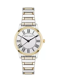 Quartz Signature Round Roman Numeral Alloy Metal Watch
