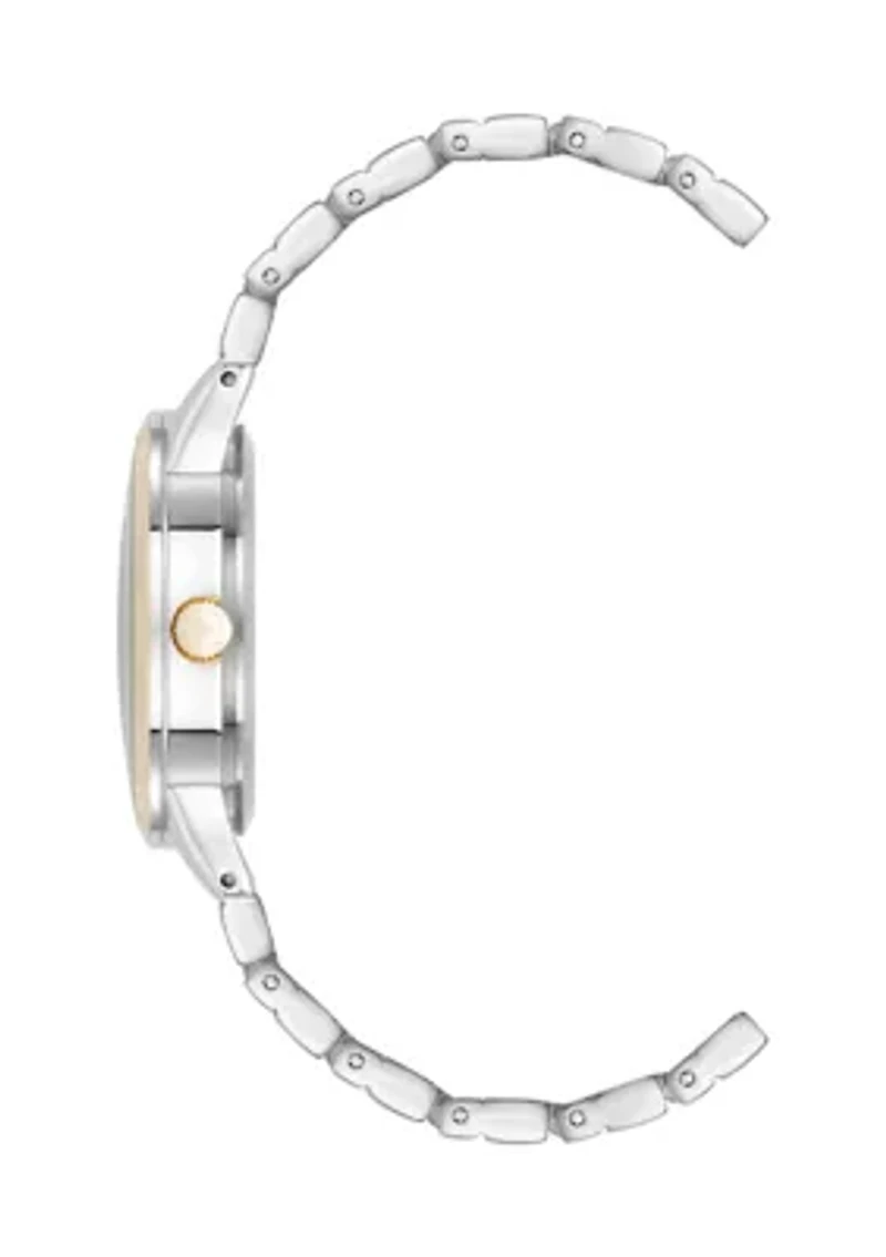 Quartz Signature Round Roman Numeral Alloy Metal Watch