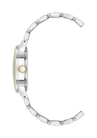 Quartz Signature Round Roman Numeral Alloy Metal Watch