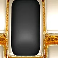 Black Enamel Gold Tone Analog Watch