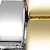 Quartz Two-Tone Alloy Link Bracelet Watch