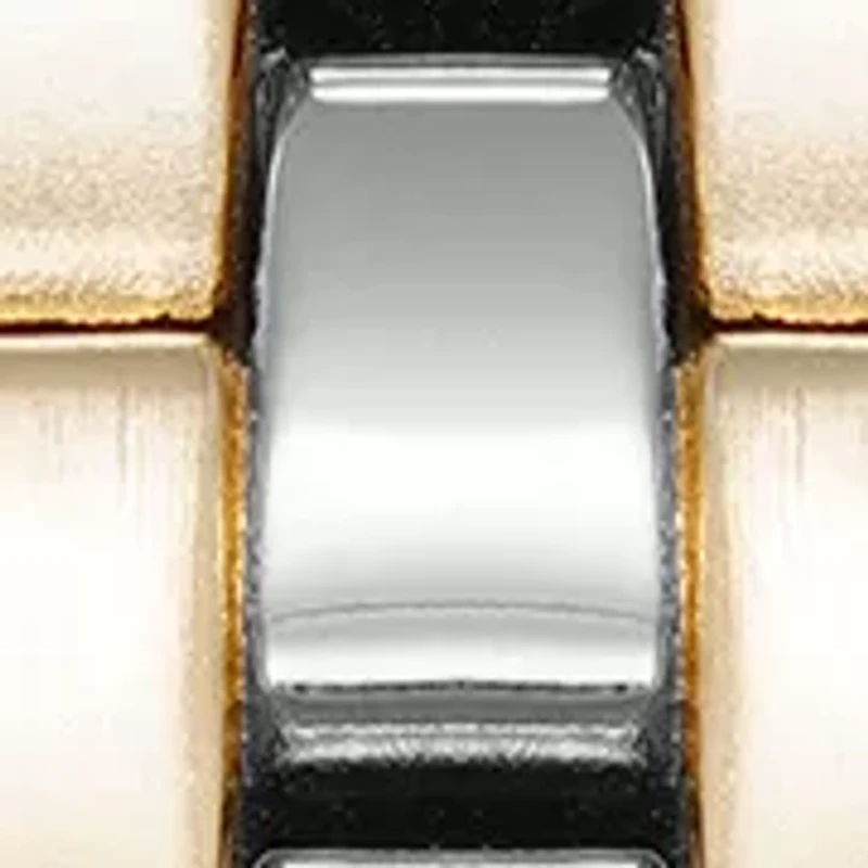 Quartz Two-Tone Alloy Link Bracelet Watch