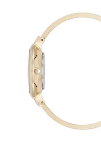 Black Gold Tone Watch and Bracelet Set