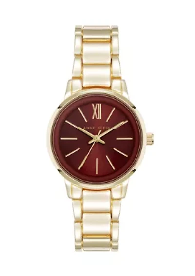 Quartz Minimalist Gold Tone Alloy Metal Watch