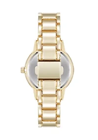 Quartz Minimalist Gold Tone Alloy Metal Watch