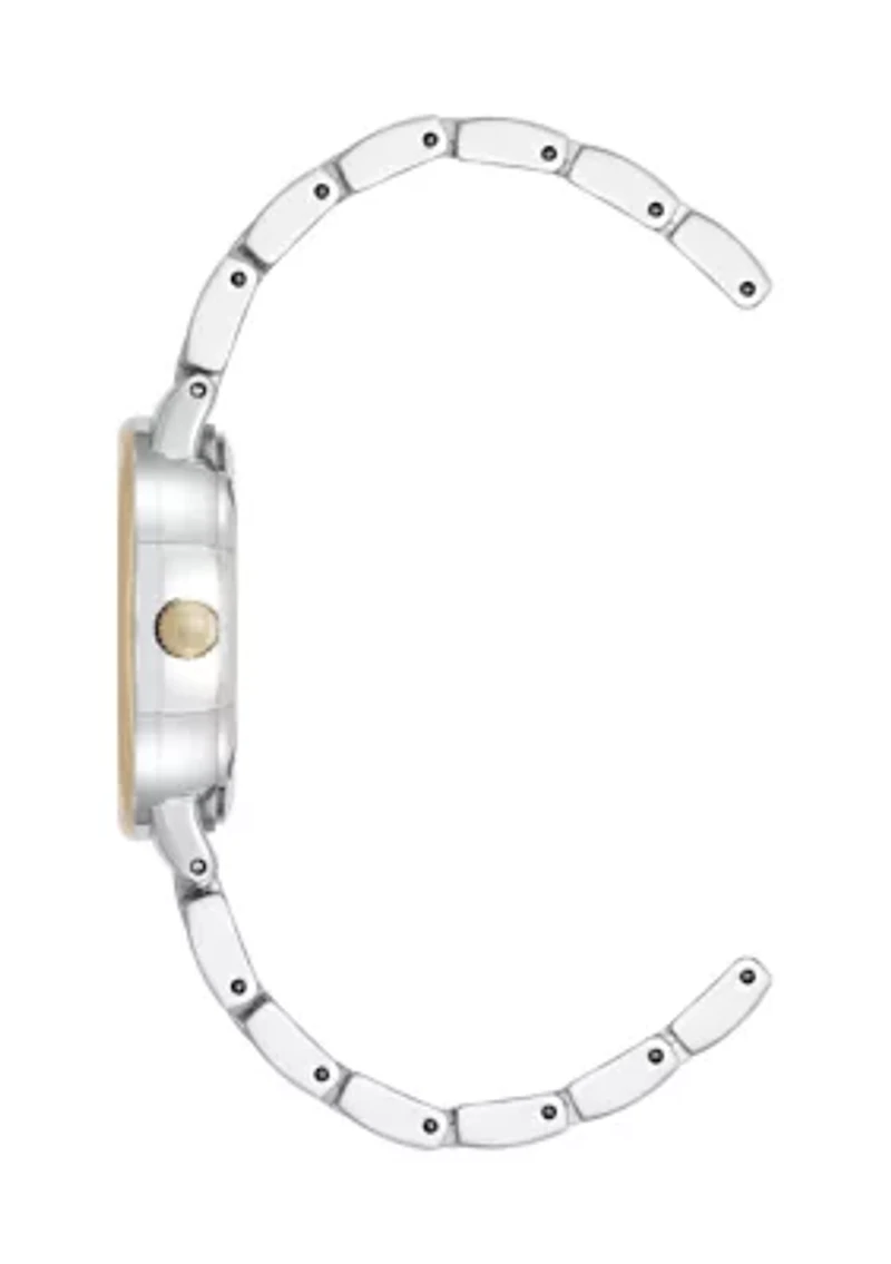 Quartz  Charming Two-Tone Alloy Metal Watch