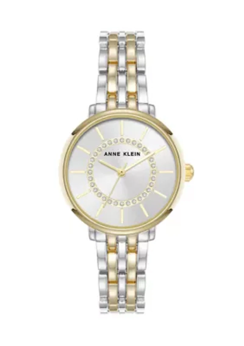 Quartz Classy Two Tone Metal Alloy 30 Millimeter Watch