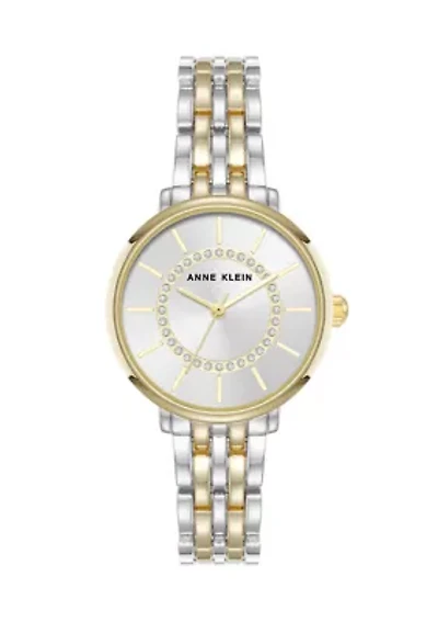 Quartz Classy Two Tone Metal Alloy 30 Millimeter Watch