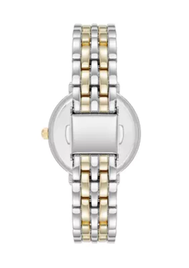 Quartz Classy Two Tone Metal Alloy 30 Millimeter Watch