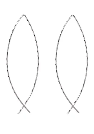 Sterling Silver Textured Earrings