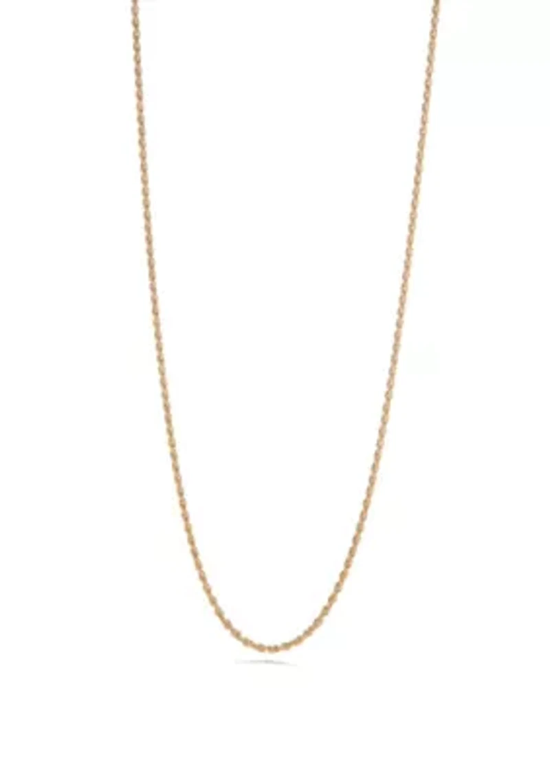 24K Gold Over Sterling Silver Chain Necklace