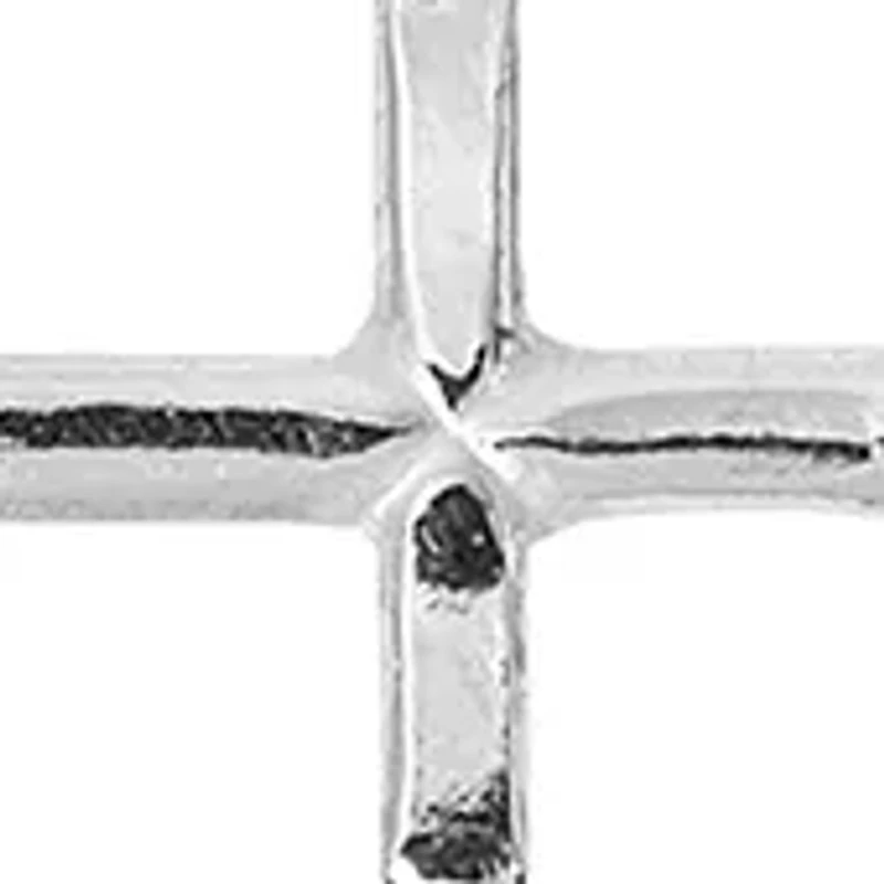 Italian Sterling Silver Bracelet with Crosses At 7" & 2"