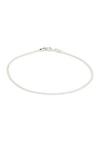 Sterling Silver Double Box Chain Bracelet