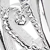 Silver Plated Pure 100 Filigree U Hoop Earrings