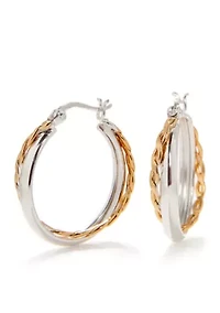 Gold Plated Double Hoop Earring