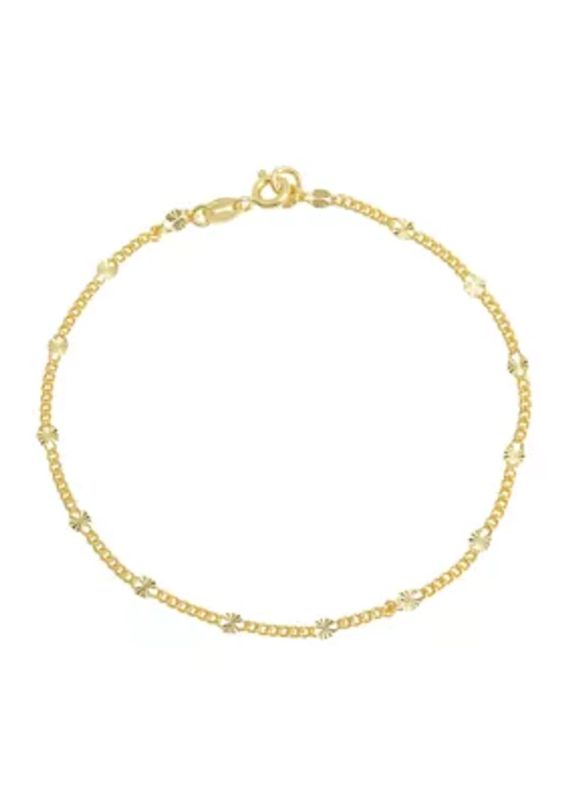Diamond Cut Disc Bracelet
