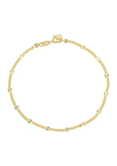 Diamond Cut Disc Bracelet