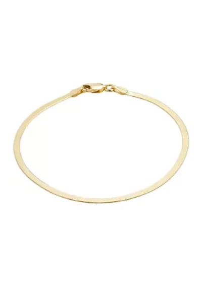 Gold Plated Herringbone Bracelet