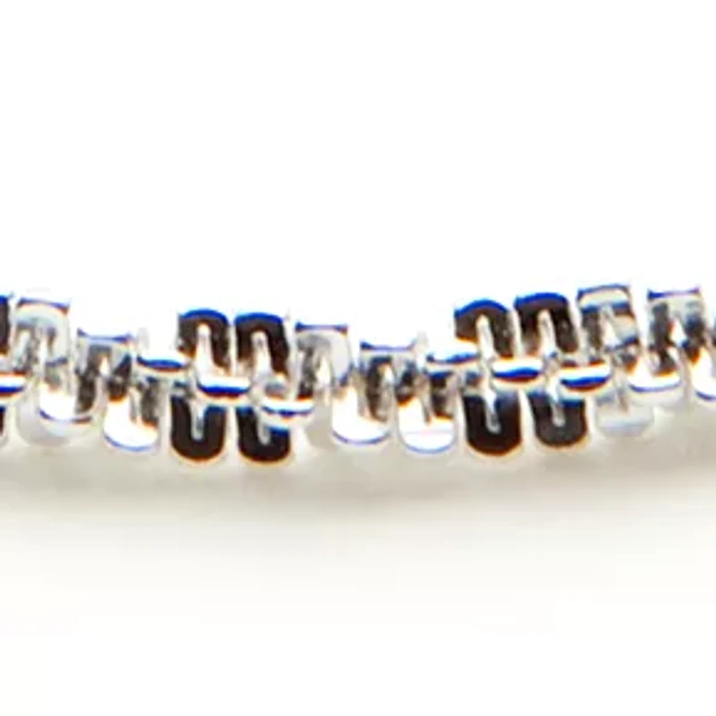 Silver Plated Fancy Rolo Chain Bracelet