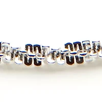 Silver Plated Fancy Rolo Chain Bracelet