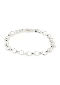 Silver Plated Rolo Chain Bracelet