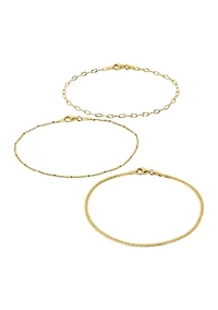   Set of 3 Chain Bracelets 