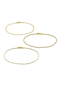   Set of 3 Chain Bracelets 