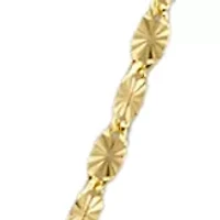 Gold Over Sterling Silver Disco Chain 