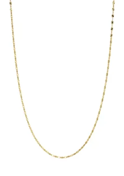 Gold Over Sterling Silver Disco Chain 