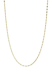 Gold Over Sterling Silver Disco Chain 