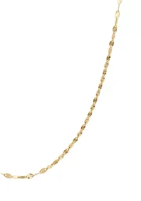 Gold Over Sterling Silver Disco Chain 