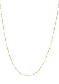 Gold Over Fine Silver Plated Chain Necklace
