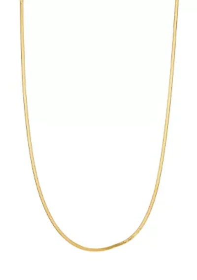 Gold Over Sterling Silver Herringbone Chain 
