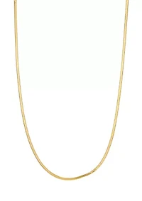 Gold Over Sterling Silver Herringbone Chain 