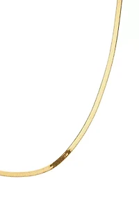 Gold Over Sterling Silver Herringbone Chain 