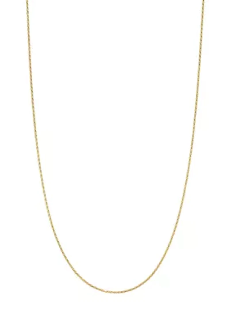 Gold Over Sterling Silver Rope Chain