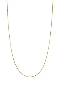 Gold Over Sterling Silver Rope Chain 