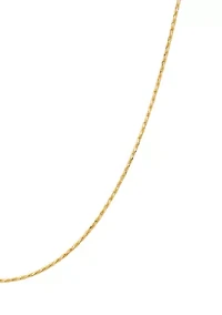 Gold Over Sterling Silver Rope Chain 