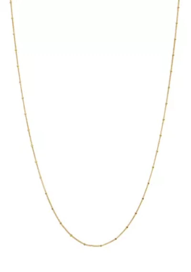 Gold Plated 18'' Chain Link Necklace