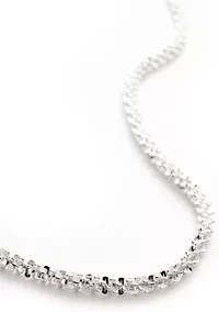 24" Silver Plated Fancy Rolo Chain