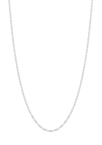 Silver Plated 18'' Chain Link Necklace