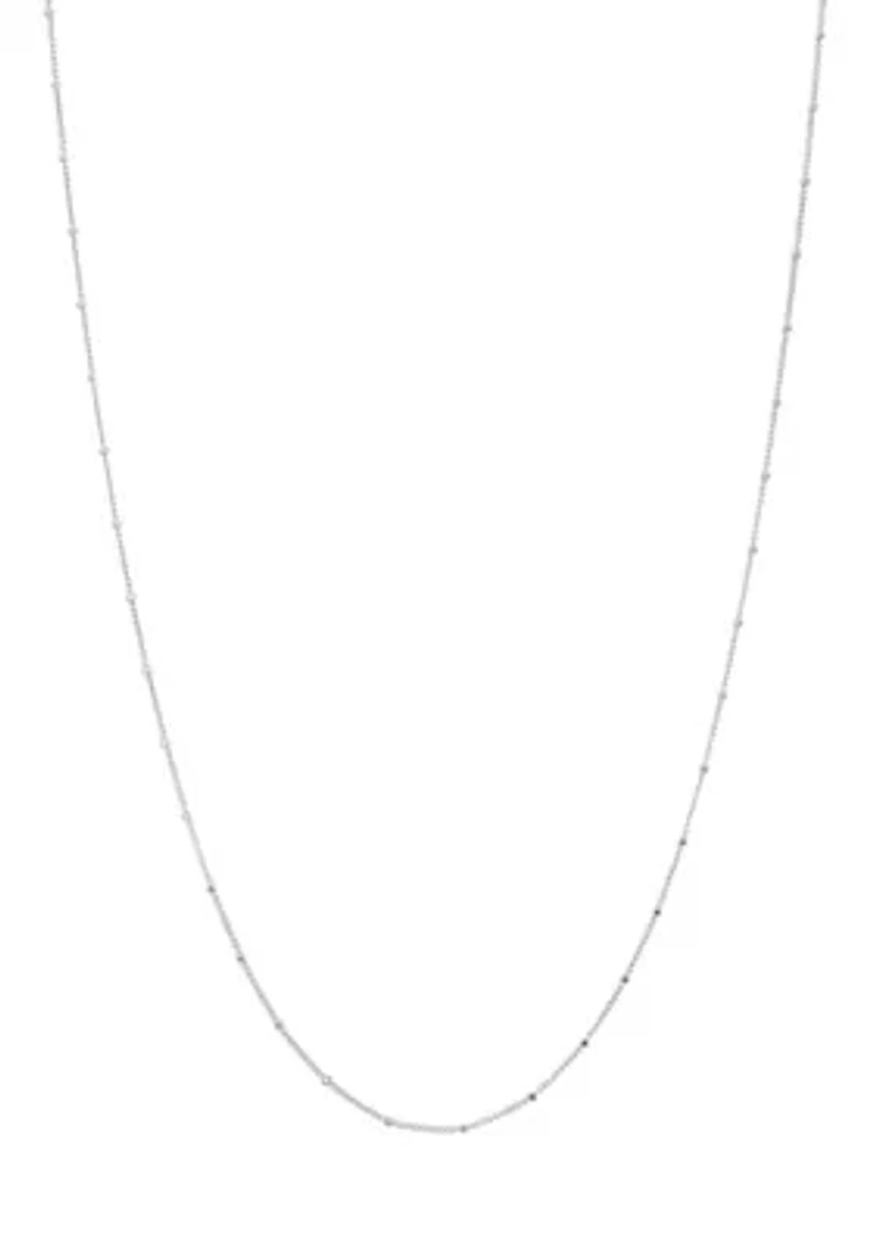 Silver Plated 18'' Chain Link Necklace
