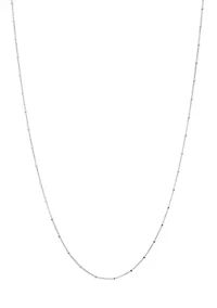 Silver Plated 18'' Chain Link Necklace