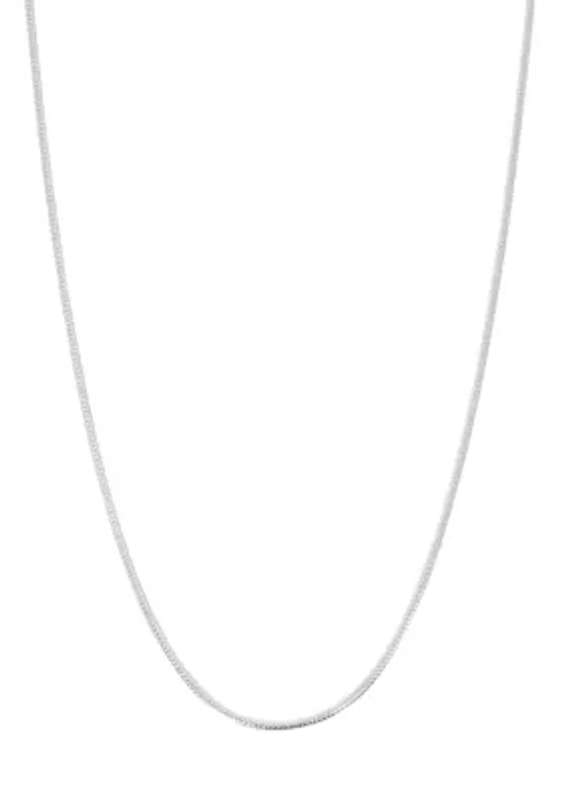 Silver Plated 18'' Chain Link Necklace